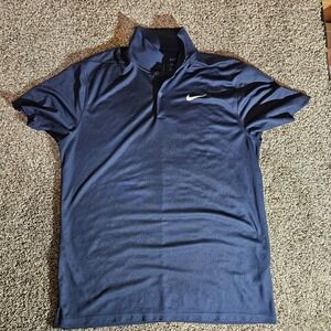 Nike Dri-FIT Victory Golf Polo Mens Medium Navy Blue DD8372-451 Short Sleeve